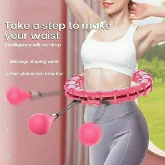 Custom Knots Weighted Hoola Fitness Hoop Adult Smart Hula Thin Waist Weight Loss - Picture 4 of 9
